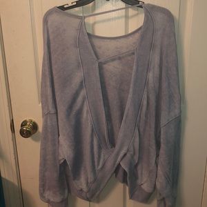Open back sweatshirt